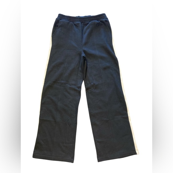 Gap Vintage Soft Wide Leg Sweatpants Black White Track Stripe Small NWT - Picture 5 of 11